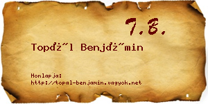 Topál Benjámin névjegykártya