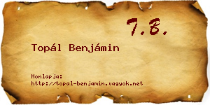 Topál Benjámin névjegykártya